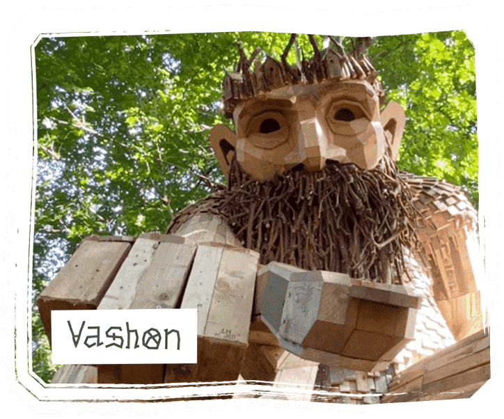 Northwest Trolls whimsical sculpture installation in Vashon Island, Washington